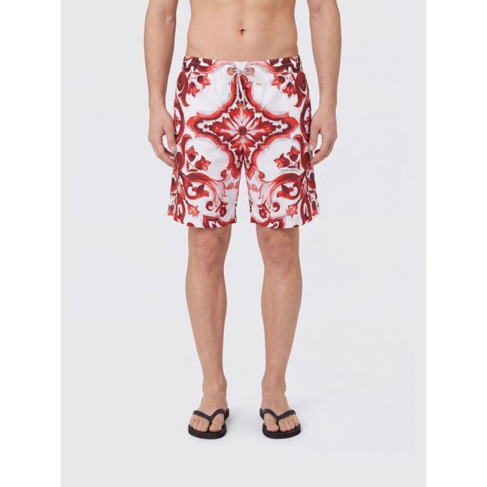 Dolce & Gabbana Men Majolica Print Polyester Swim Shorts Dolce & Gabbana